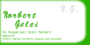norbert gelei business card